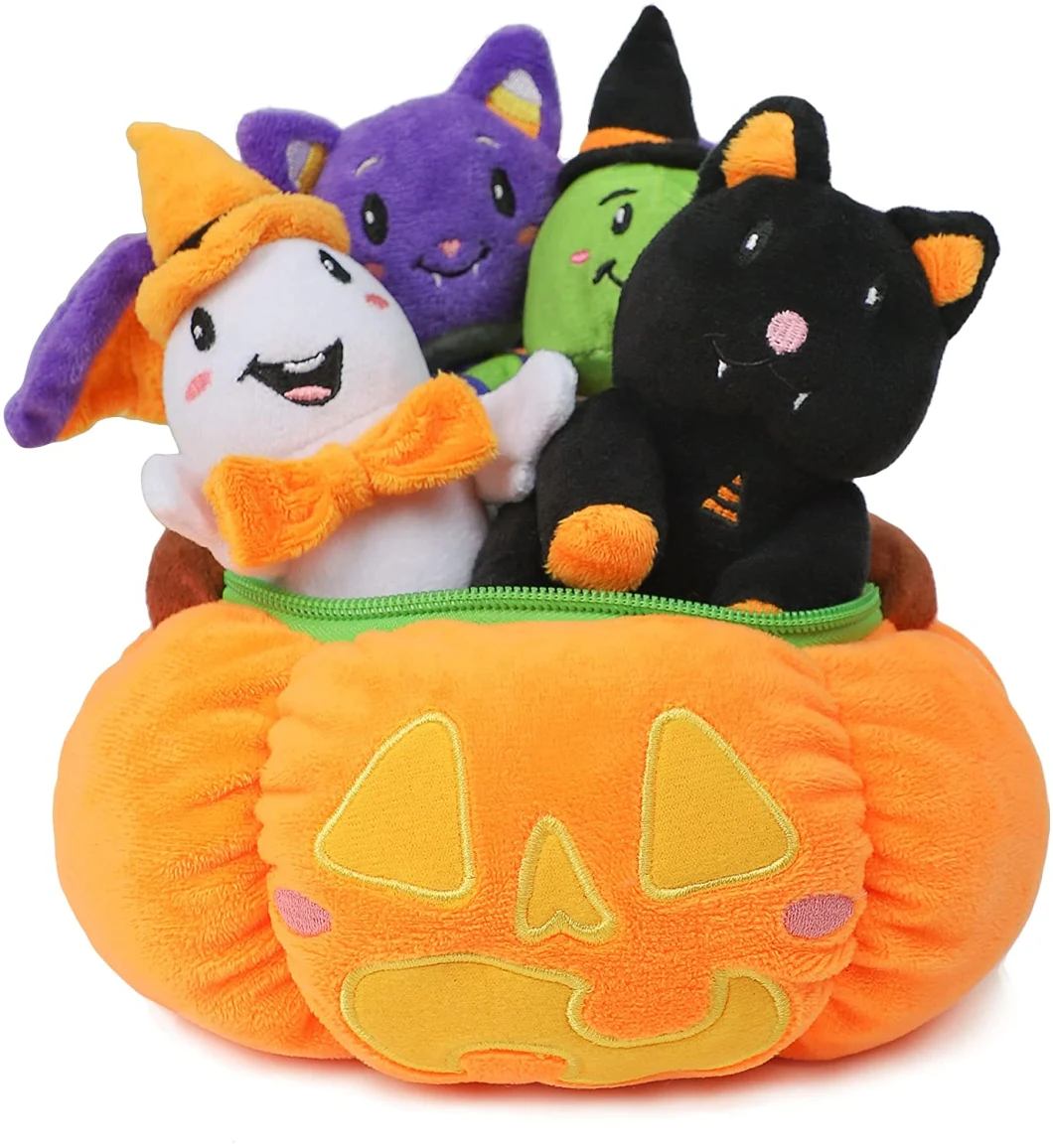 Custom Halloween Festival Factory Cute Custom Fancy Pumpkin Stuffed Stuffed Plush Toy