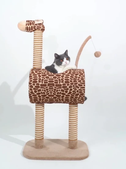 OEM 기린 고양이 장난감 및 애완동물 용품용 고양이 터널 긁는 포스트를 맞춤 제작하세요